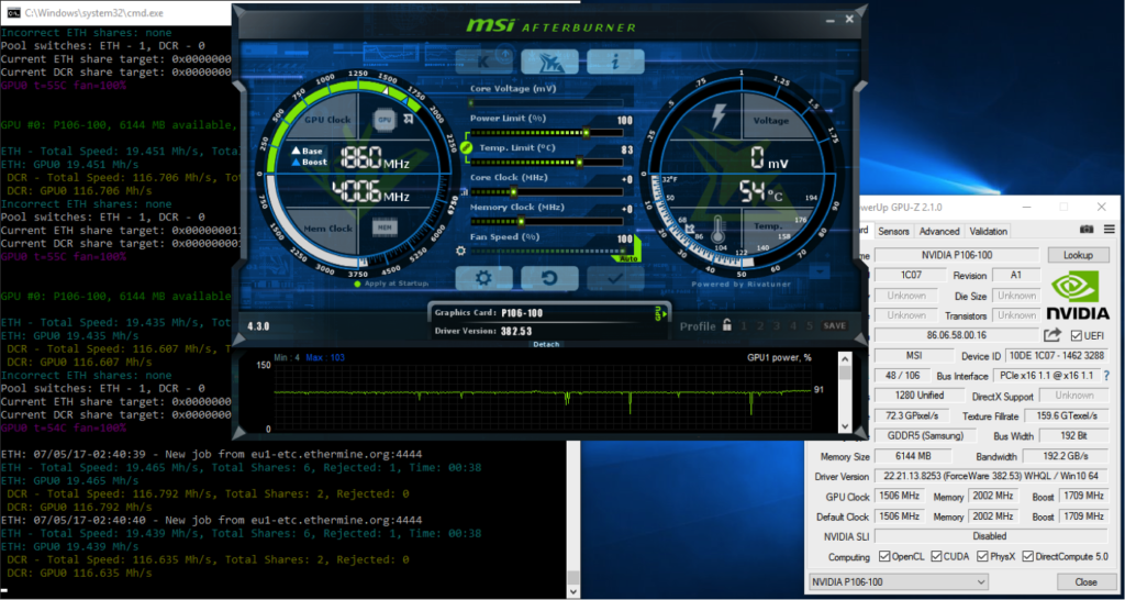 کارت گرافیکی MSI P106-100 MINER EDITION