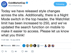 تقویت لیست نمایش رمز ارز ها در CoinMarketCap