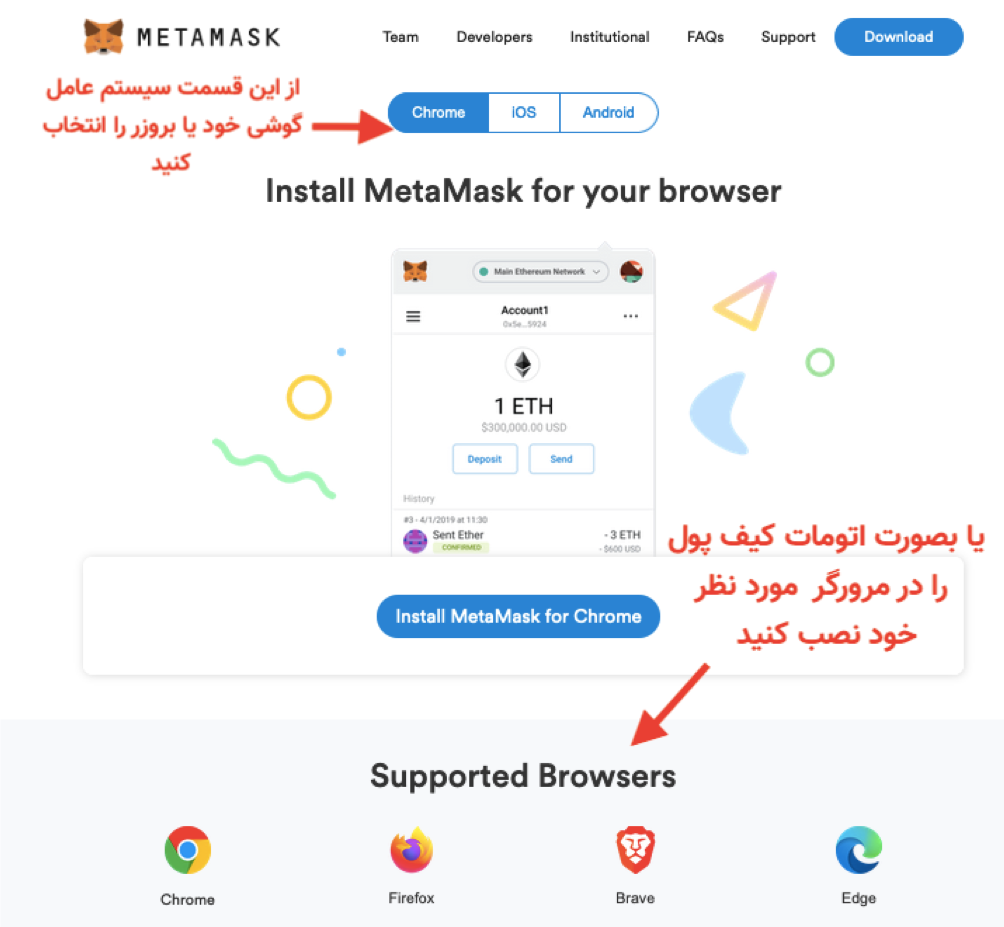 آموزش کیف پول متامسک metamask