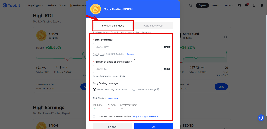 کپی ترید صرافی توبیت Toobit